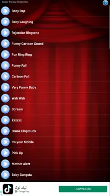 Super Funny Ringtones android App screenshot 1