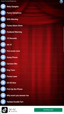 Super Funny Ringtones android App screenshot 2